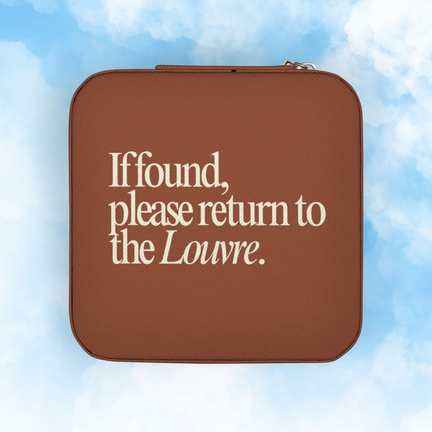 'If Found, Return to the Louvre' Jewelry Travel Case