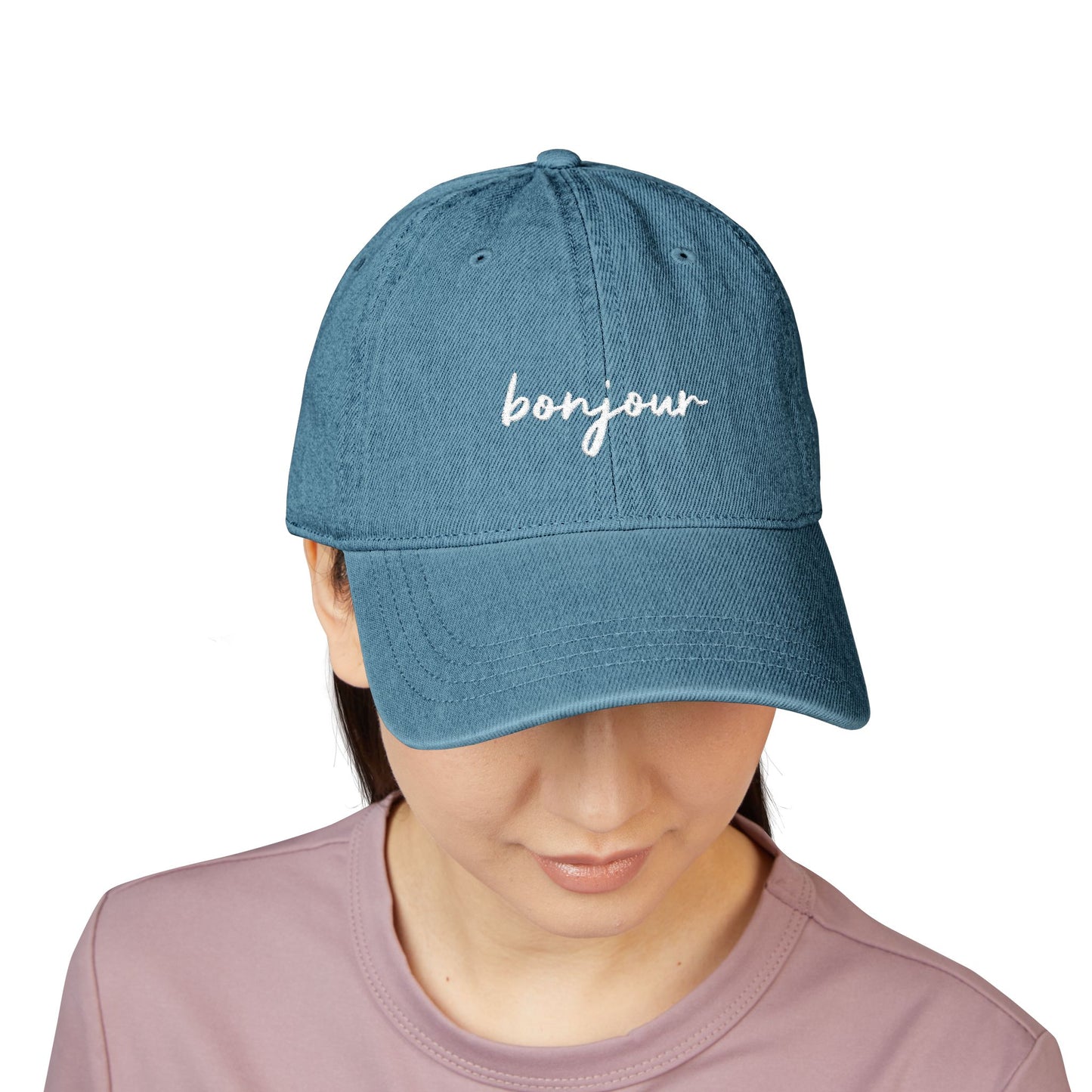 Bonjour Embroidered Hat