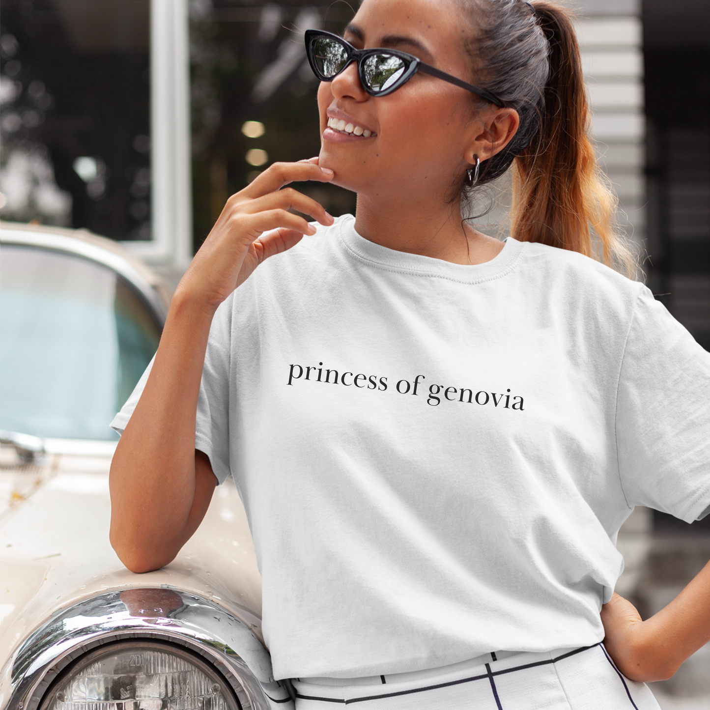 Shirtgeist Princess of Genovia Tee — flat lay