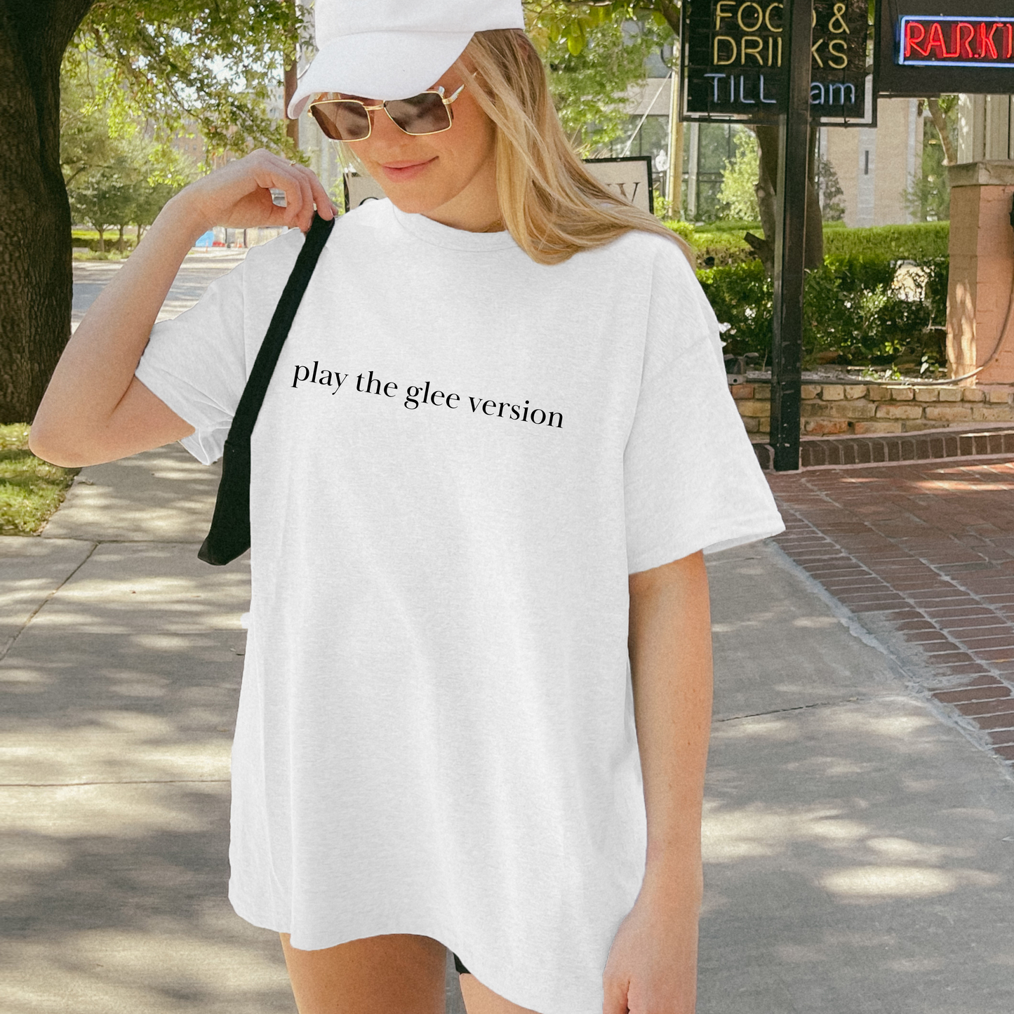 Shirtgeist Play the Glee Version Shirt — flat lay