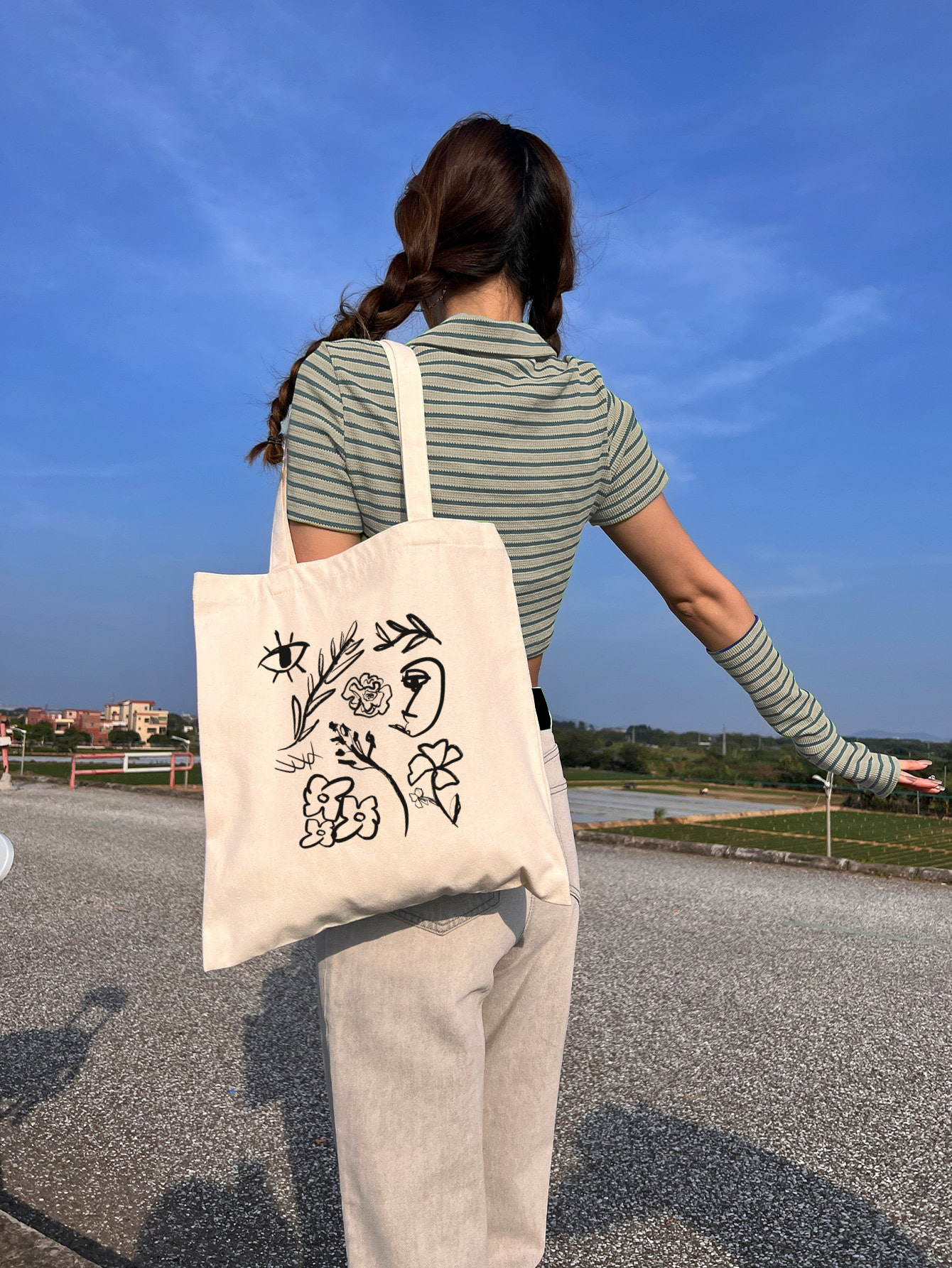 Abstract Flower Tote Bag