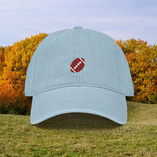 Football Embroidered Denim Hat