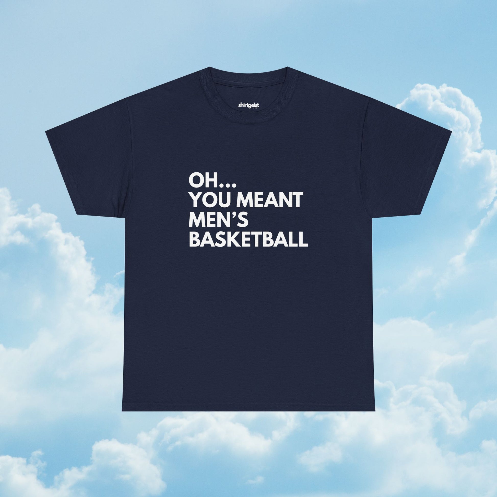 Shirtgeist Oh You Meant Men's Basketball Back Print Shirt — alternate color