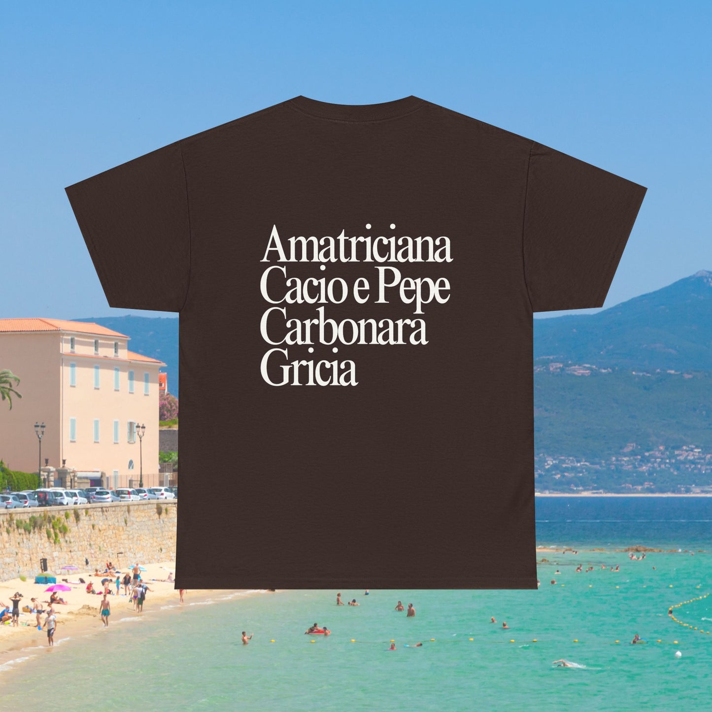 Four Pastas of Rome Back Print Shirt