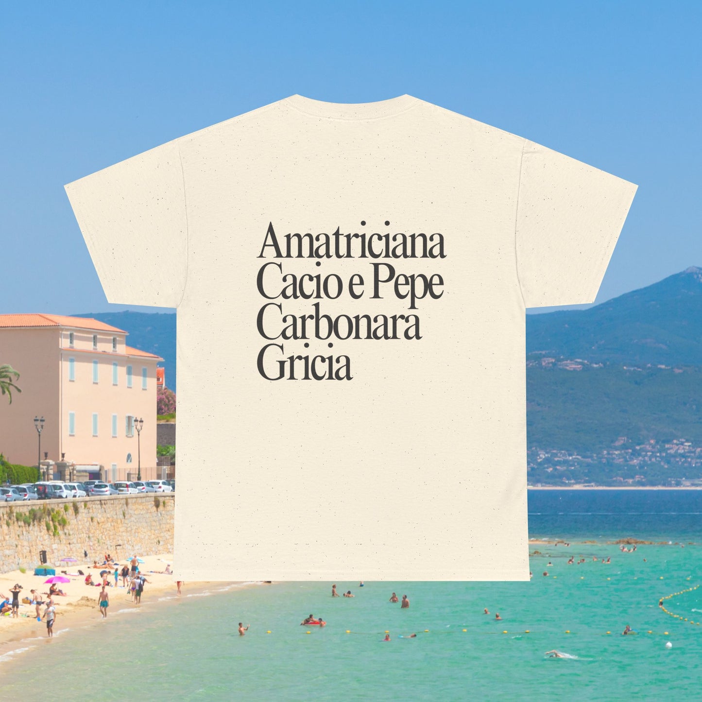 Four Pastas of Rome Back Print Shirt
