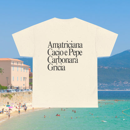 Four Pastas of Rome Back Print Shirt