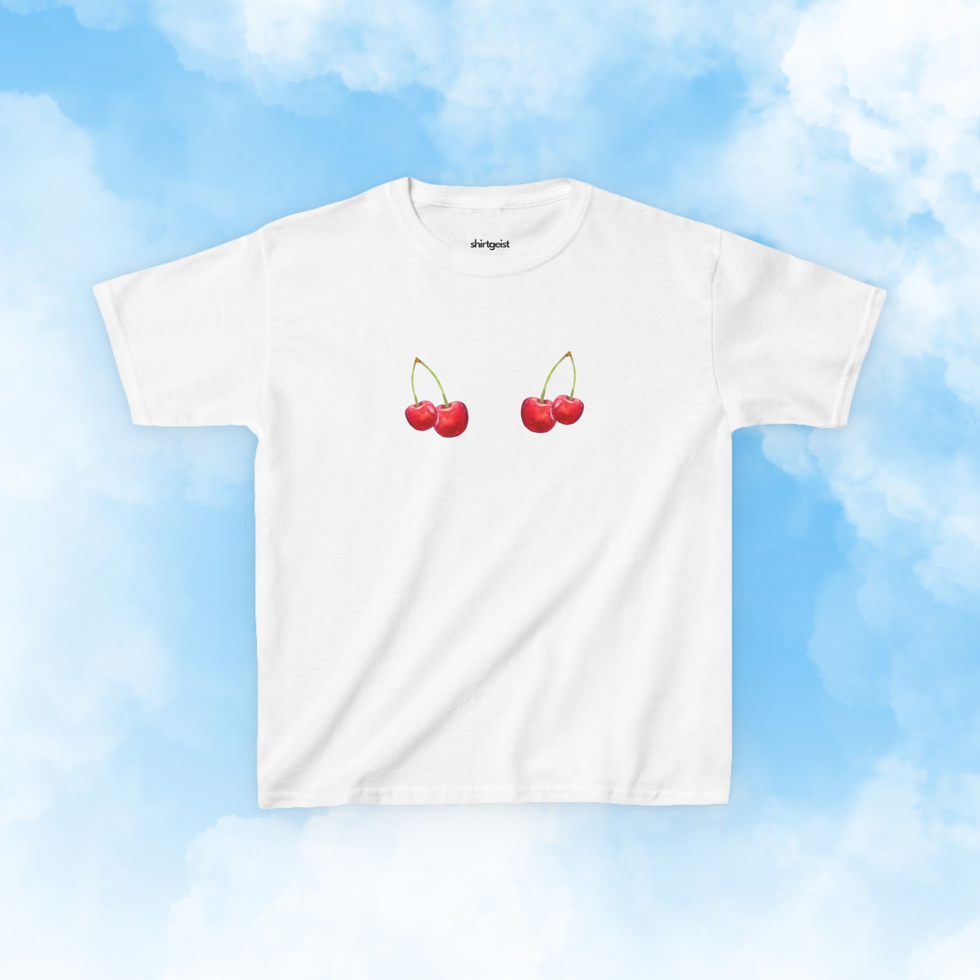 Shirtgeist Cherry Bra Baby Tee — lifestyle photo