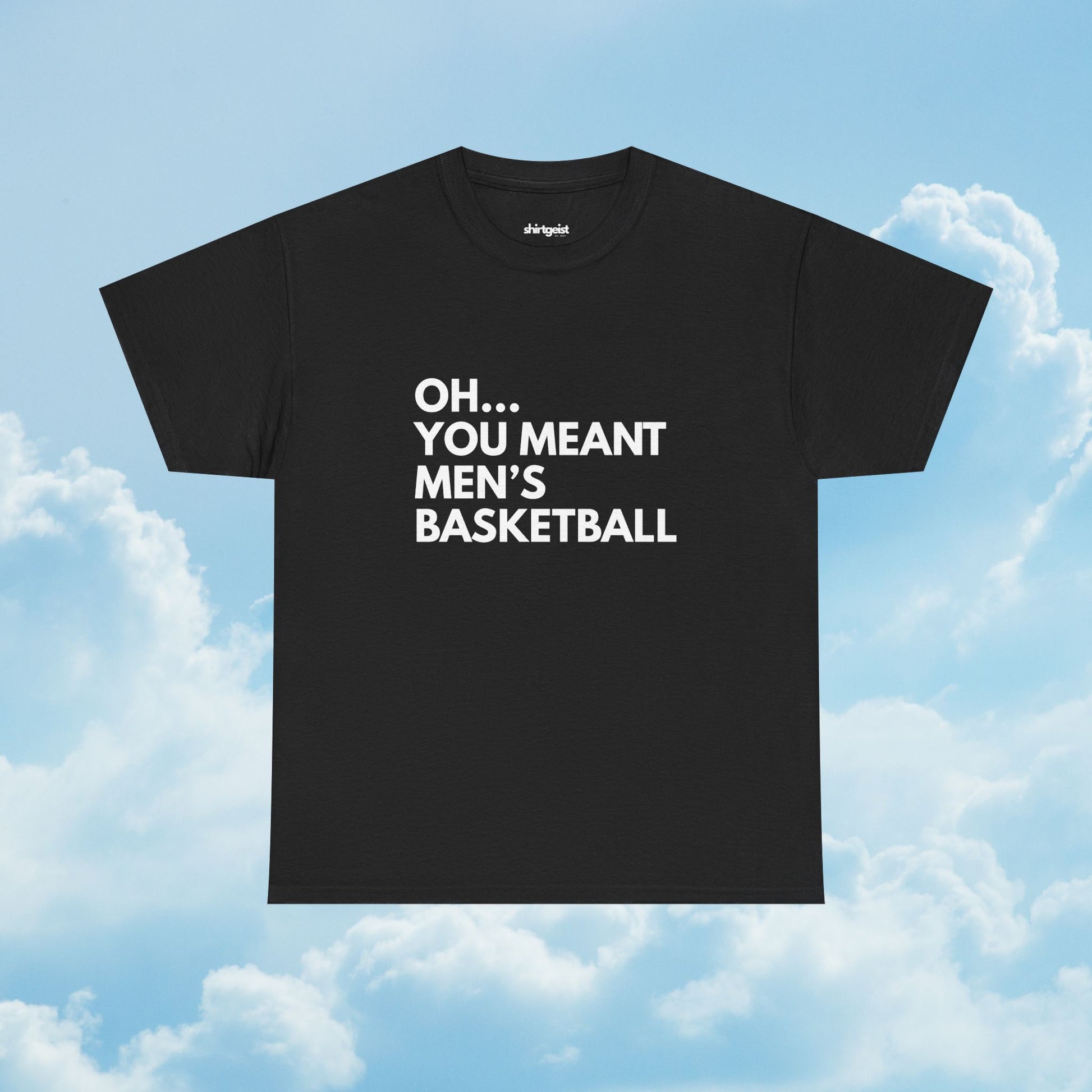 Shirtgeist Oh You Meant Men's Basketball Back Print Shirt — detail shot