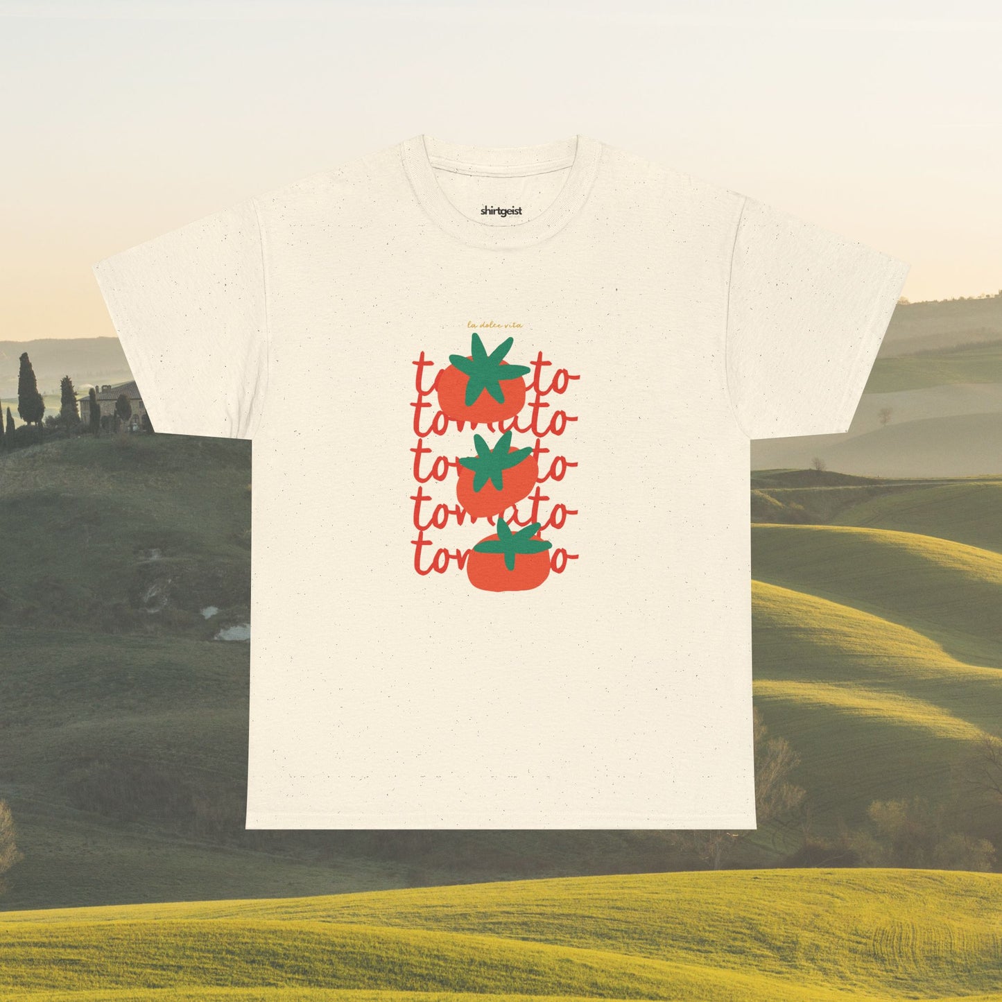 Shirtgeist Tomato Lover Shirt — detail shot