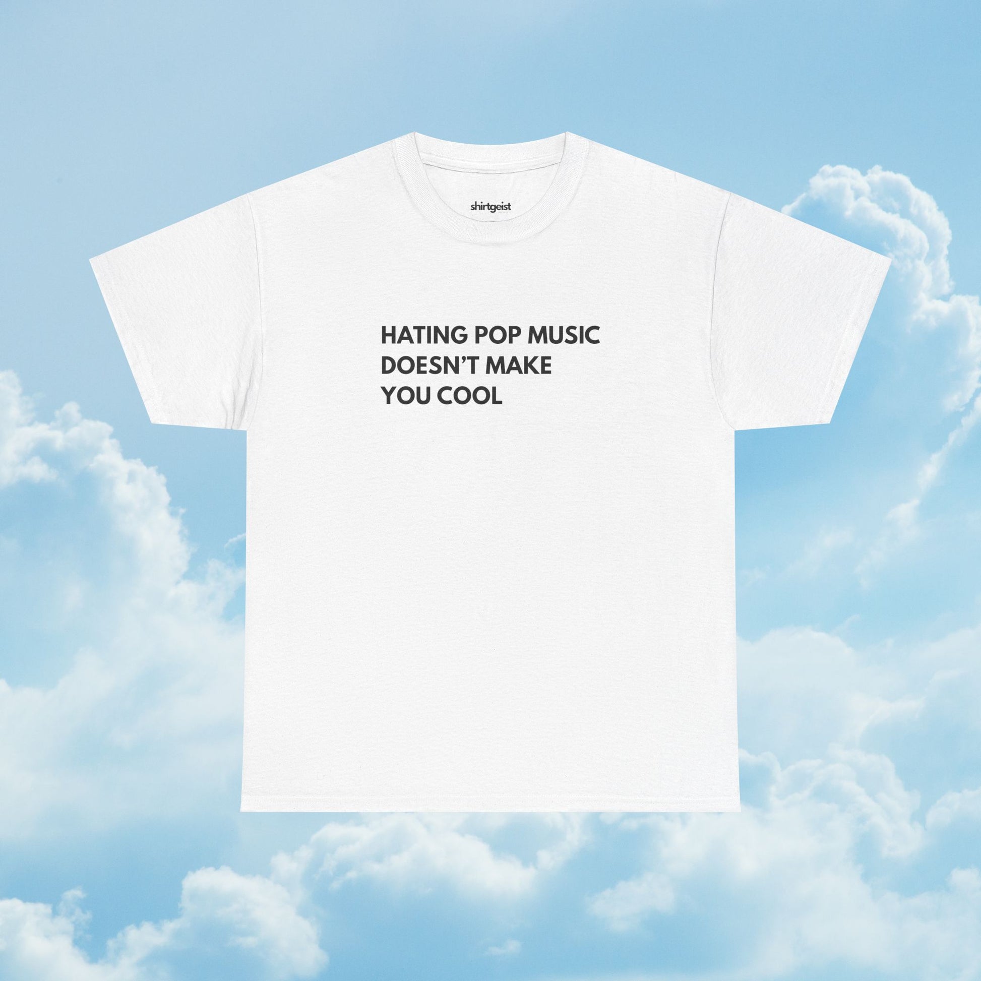 Shirtgeist Music Snob Shirt — detail shot
