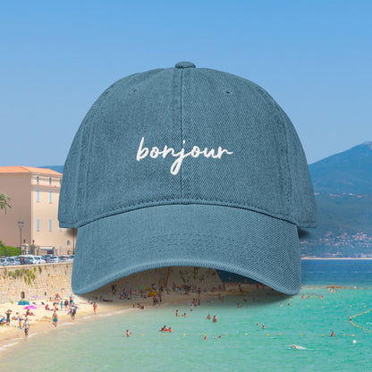 Bonjour Embroidered Hat