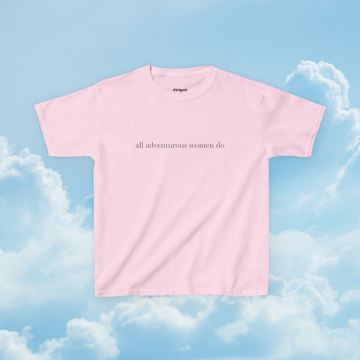 Shirtgeist All Adventurous Women Do Baby Tee — back view