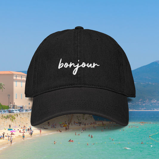 Bonjour Embroidered Hat