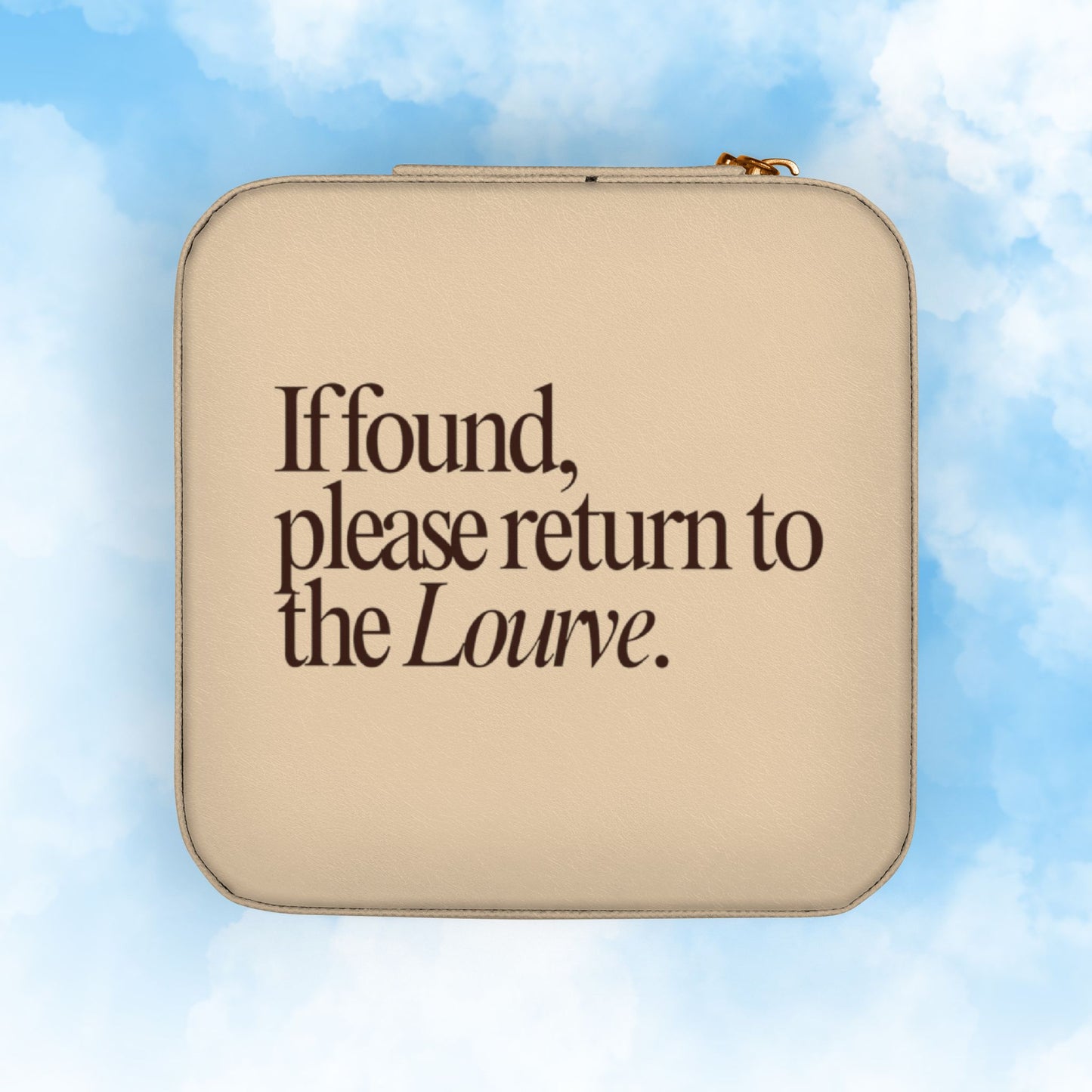 'If Found, Return to the Louvre' Jewelry Travel Case