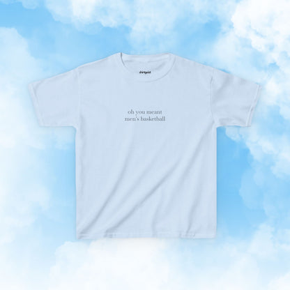 Shirtgeist Oh You Meant Men's Basketball Baby Tee — back view