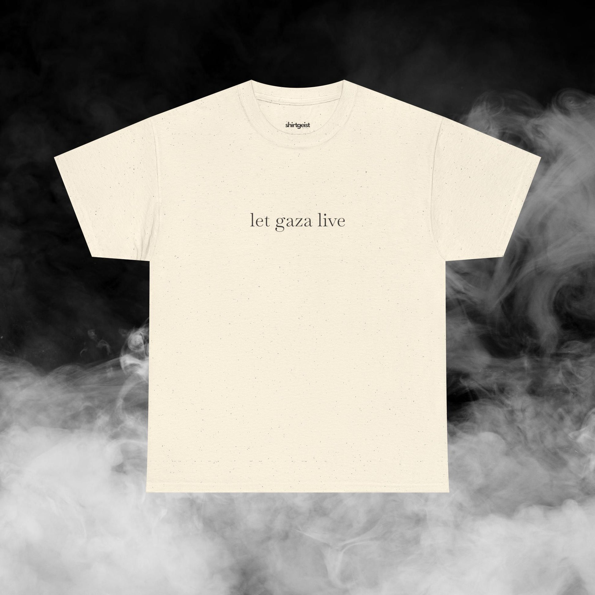 Shirtgeist Let Gaza Live Shirt — back view