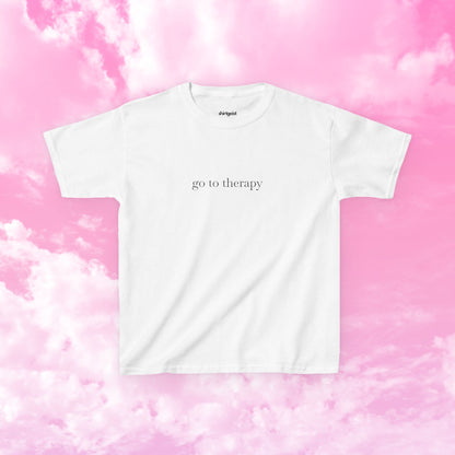 Shirtgeist Go to Therapy Baby Tee — lifestyle photo