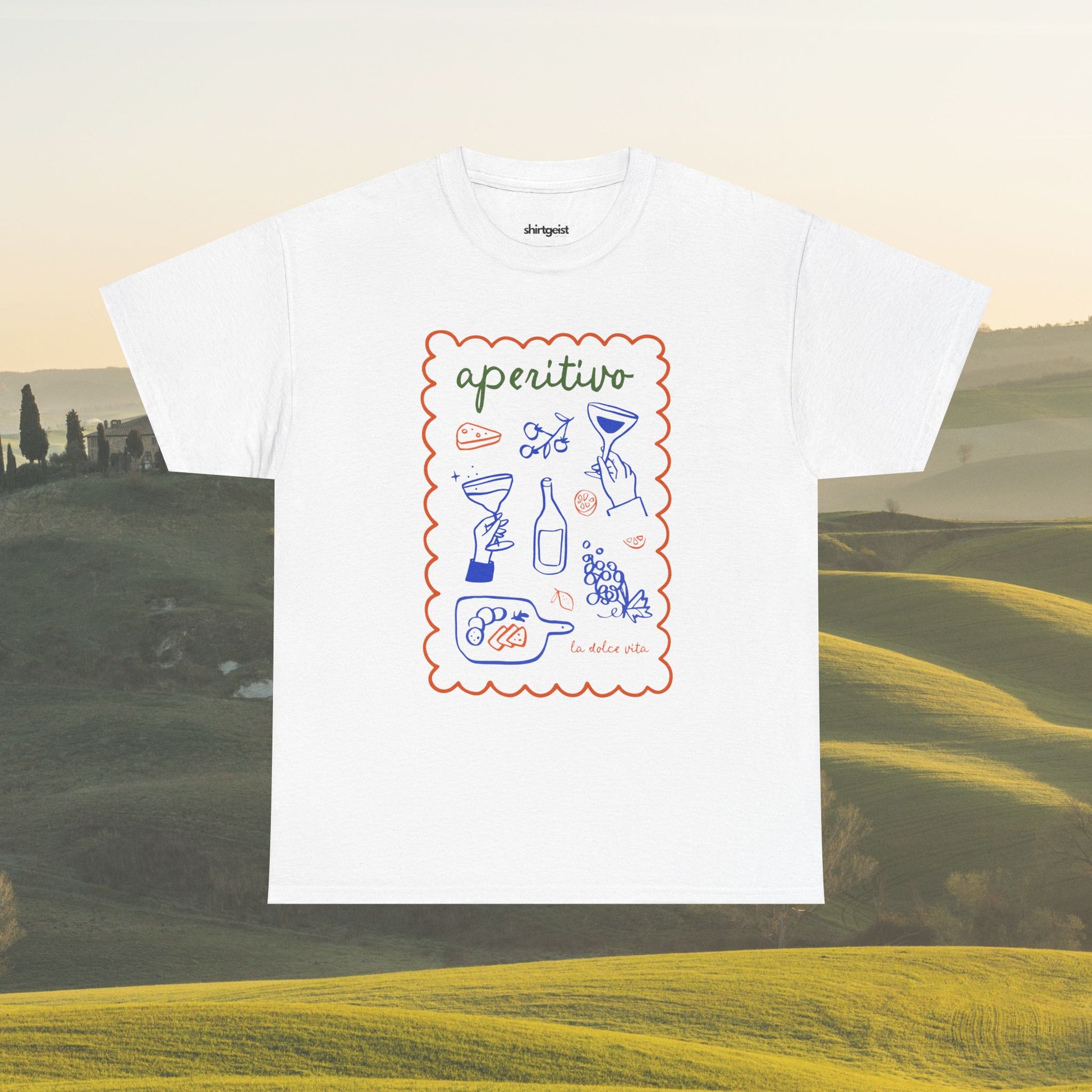 Shirtgeist Aperitivo Doodles Shirt — lifestyle photo