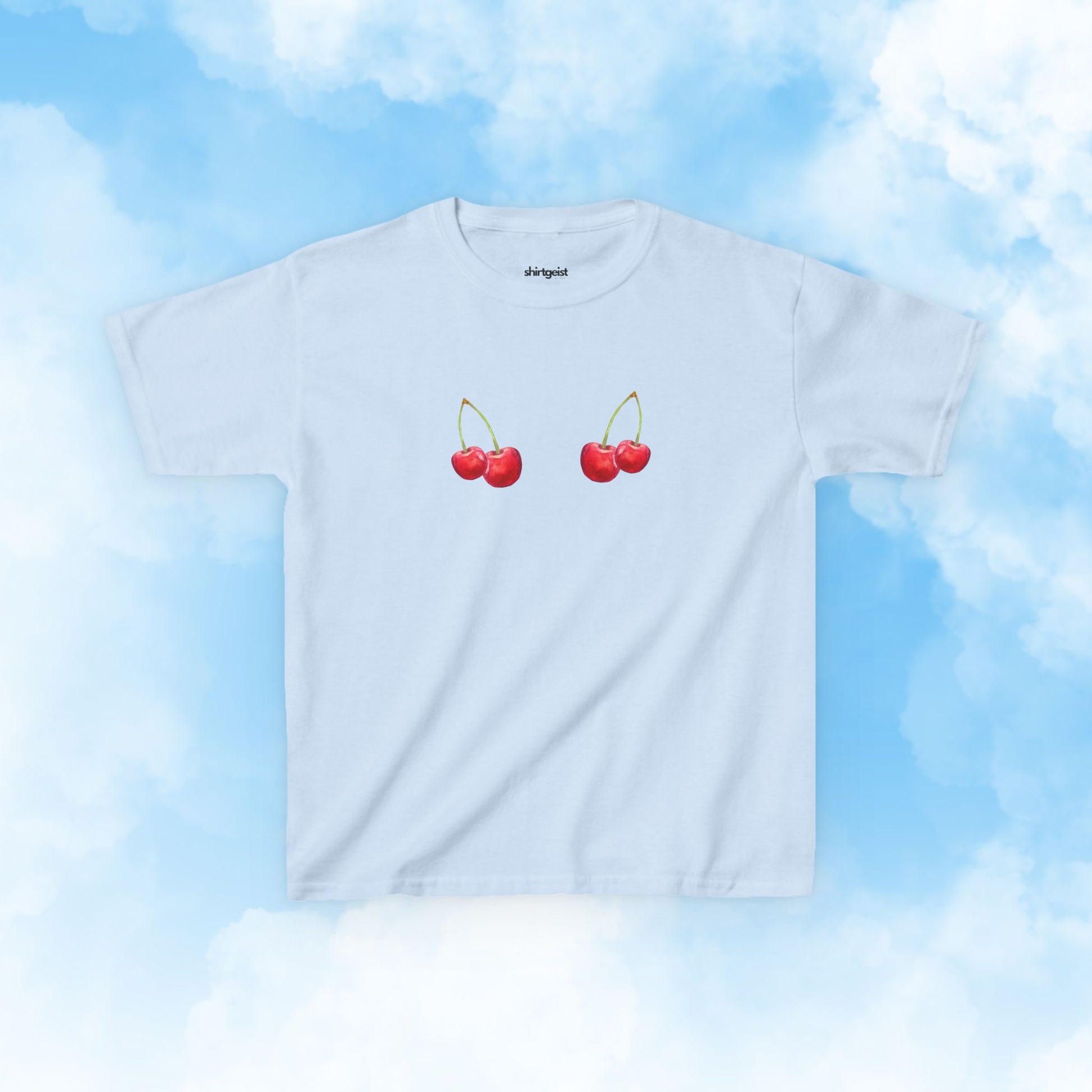 Shirtgeist Cherry Bra Baby Tee — detail shot