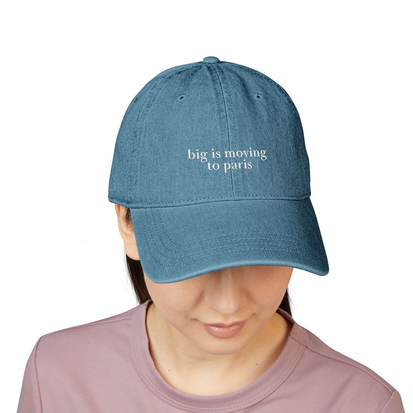 Big Is Moving to Paris Embroidered Hat