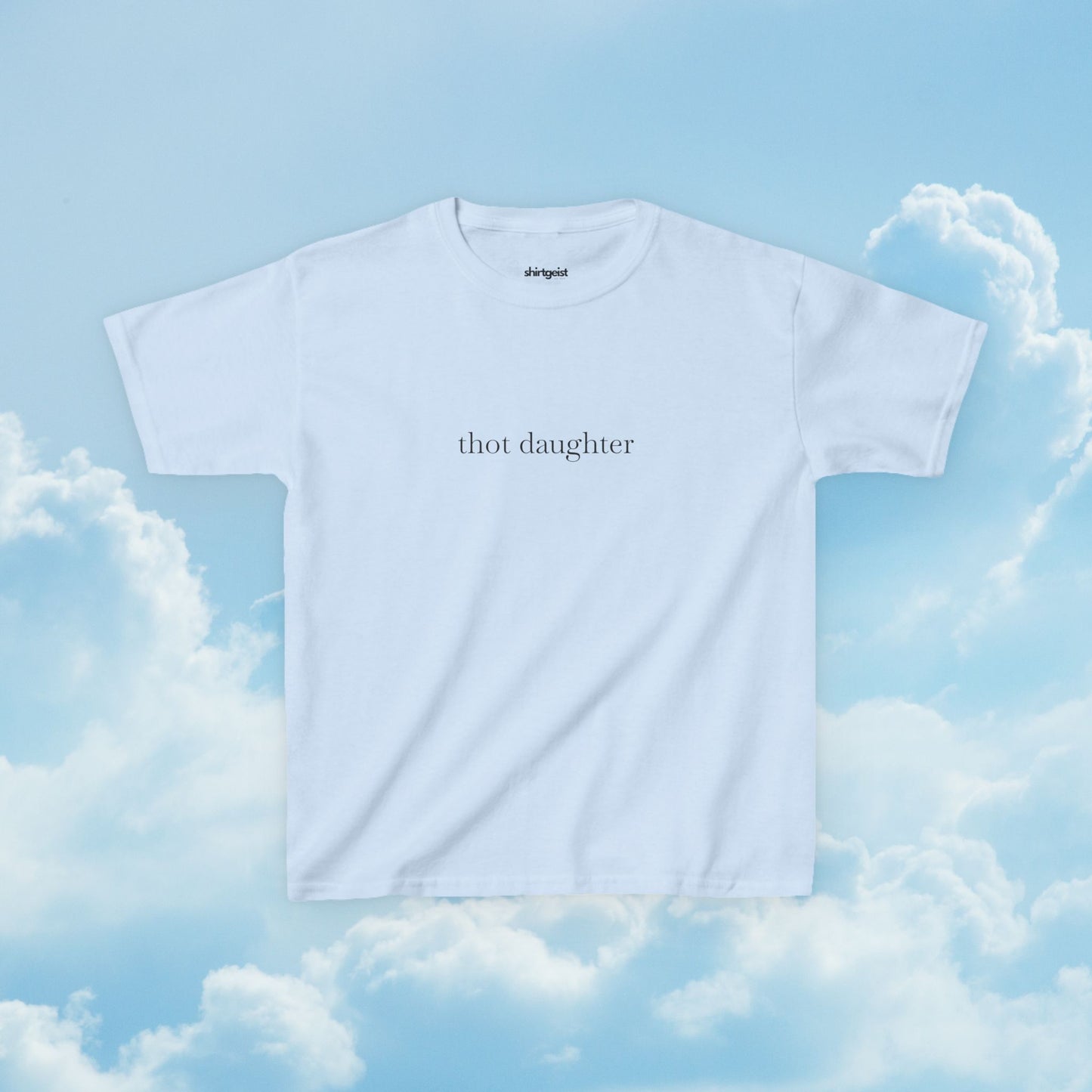 Shirtgeist Thot Daughter Baby Tee — back view