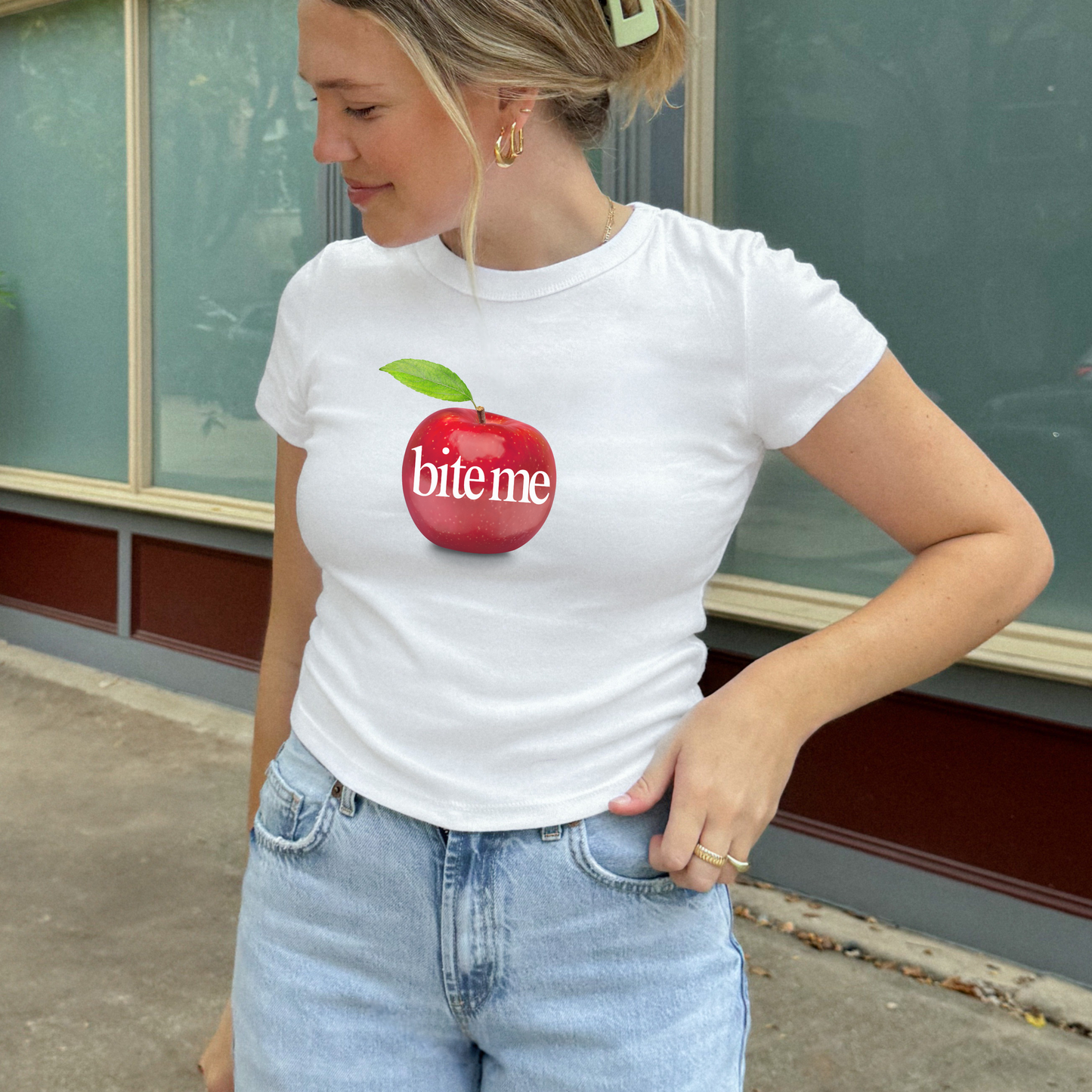 Bite Me Apple Baby Tee