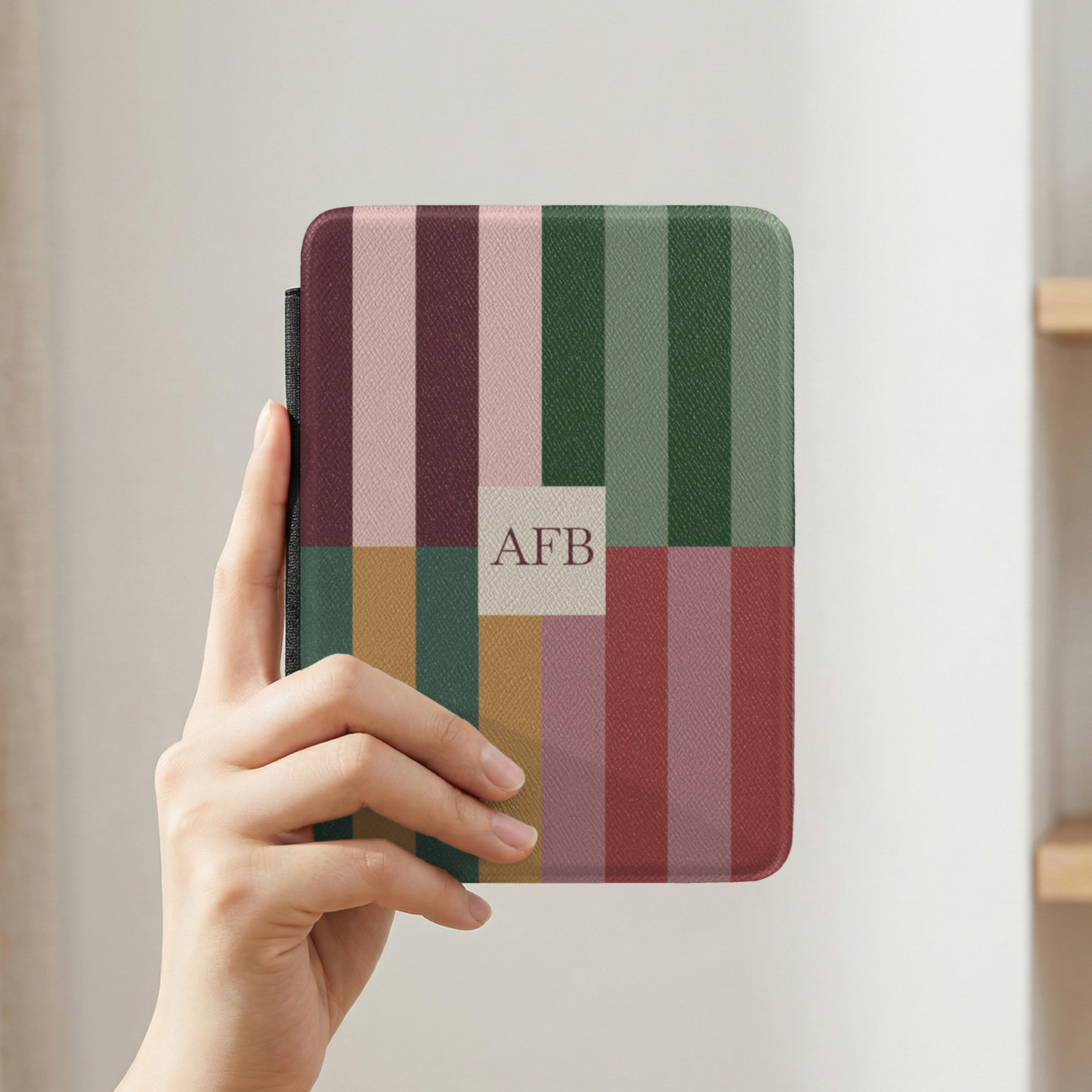Color Block Monogram Kindle Case