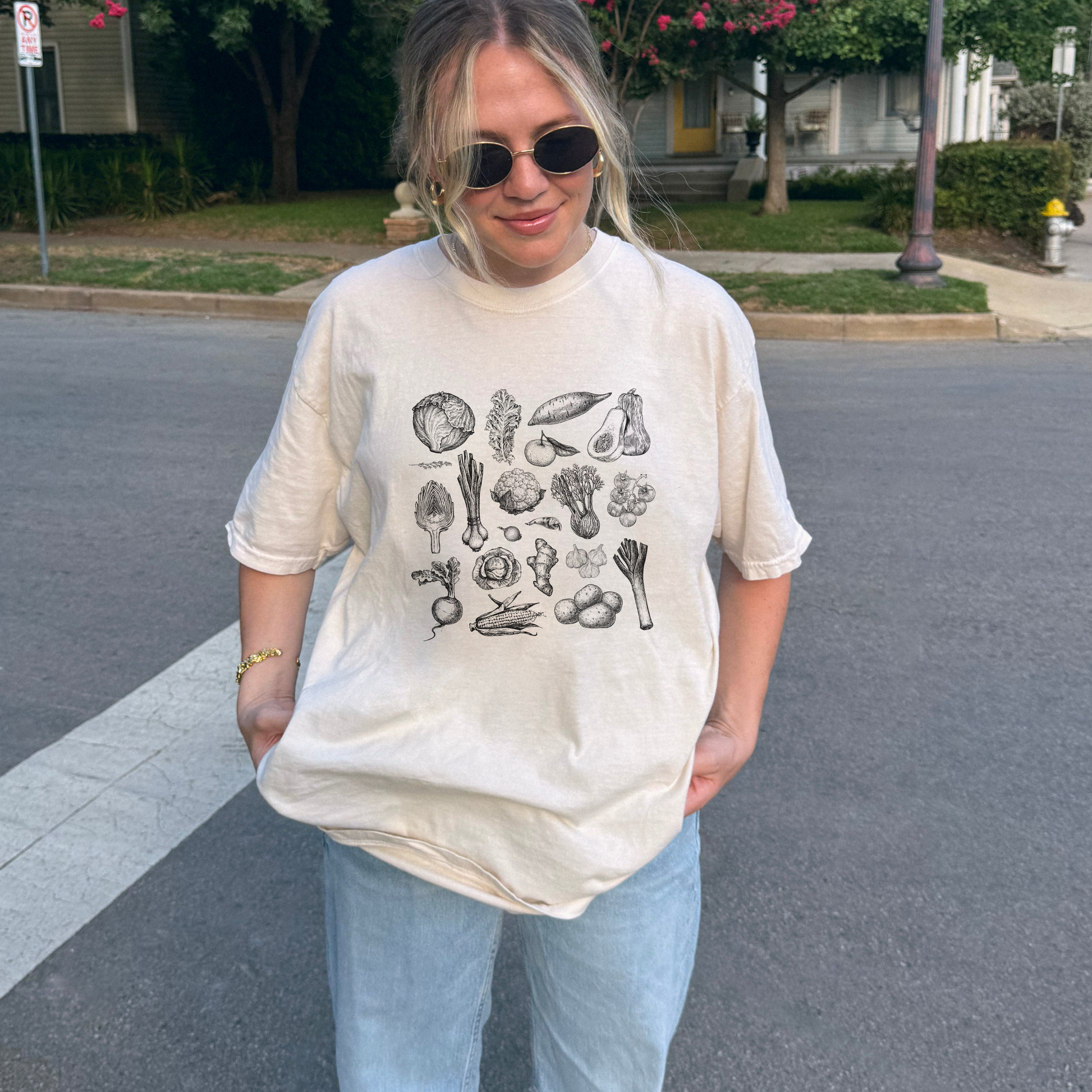 Shirtgeist Farmers Market Tee — front view on model
