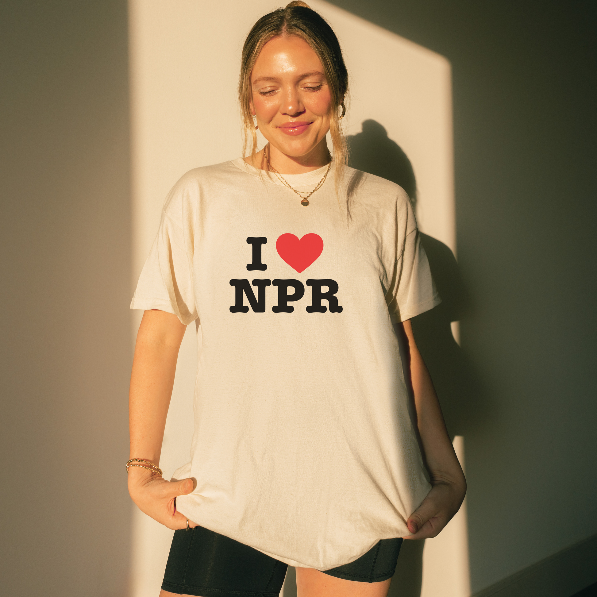 Shirtgeist I ❤️ NPR Shirt — size chart