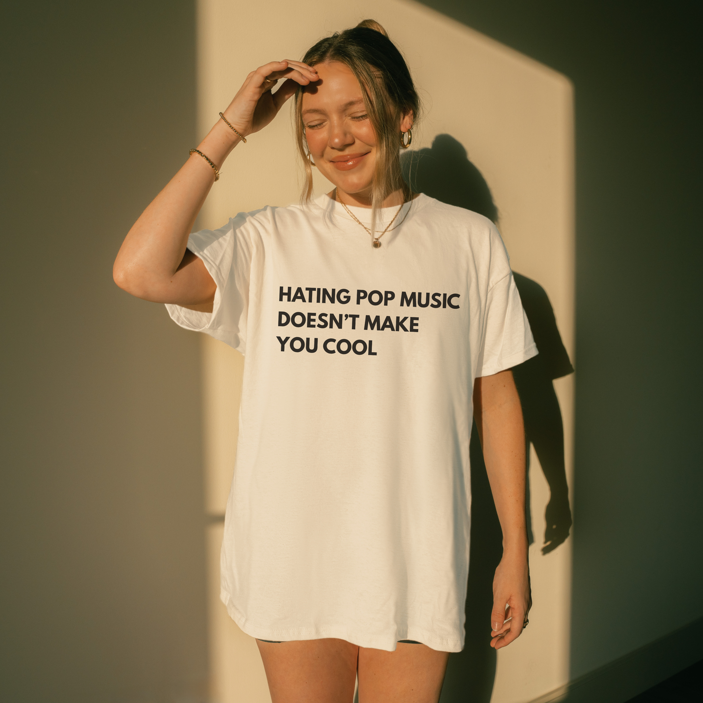 Shirtgeist Music Snob Shirt — styled look