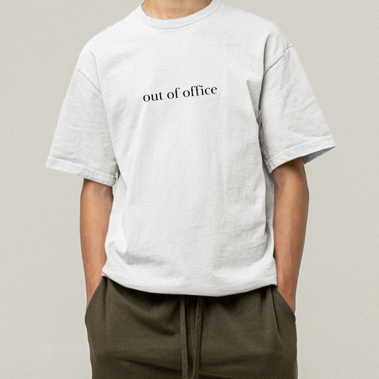Shirtgeist Out of Office Shirt — front view on model