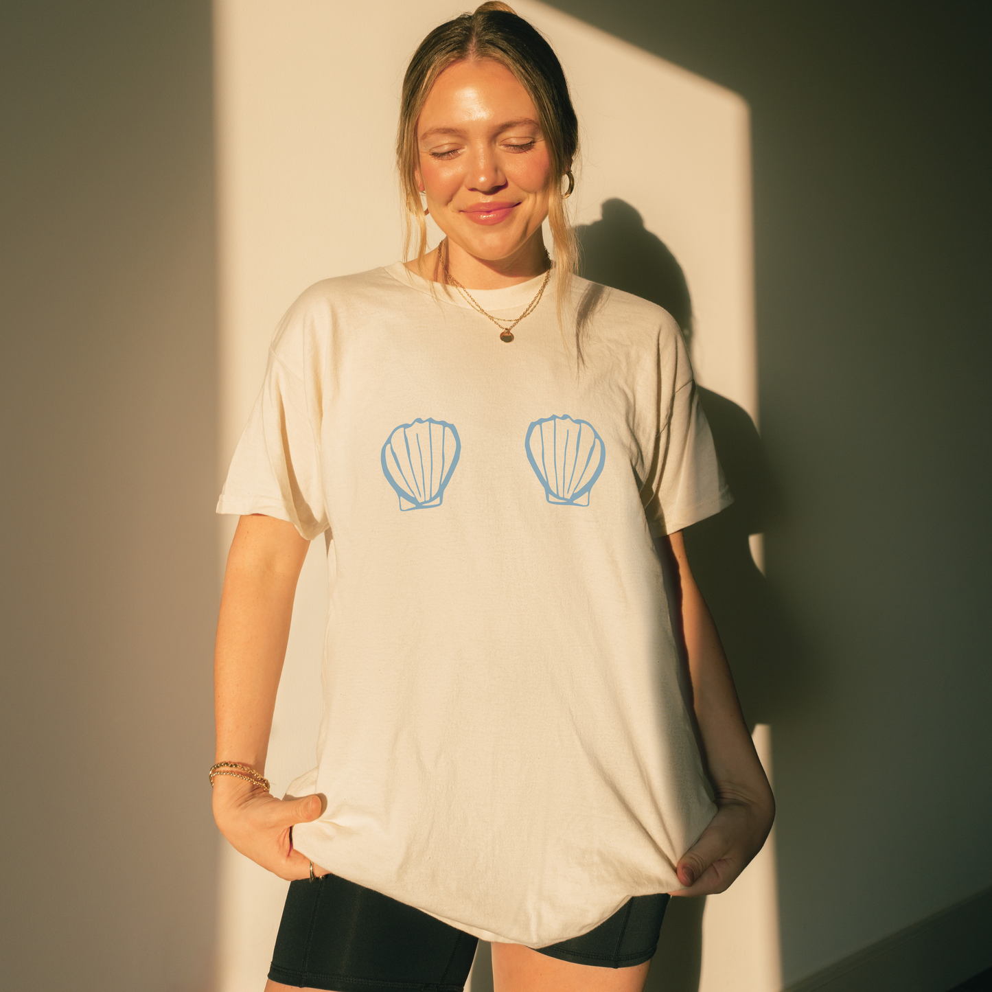 Shirtgeist Seashell Bra Shirt — size chart