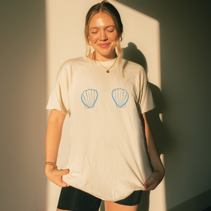 Shirtgeist Seashell Bra Shirt — size chart