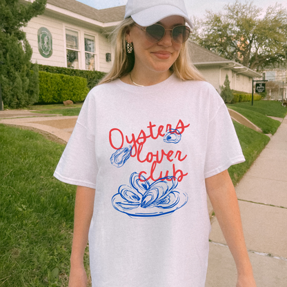 Shirtgeist Oysters Lover Club Shirt — flat lay