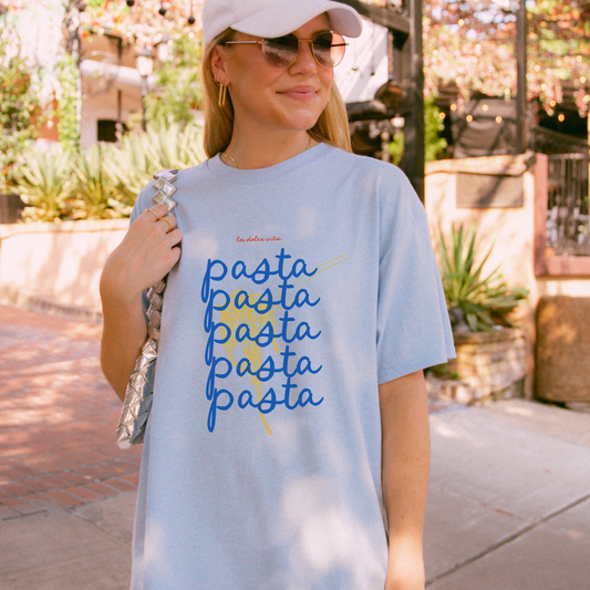 Shirtgeist Pasta Shirt — front view on model