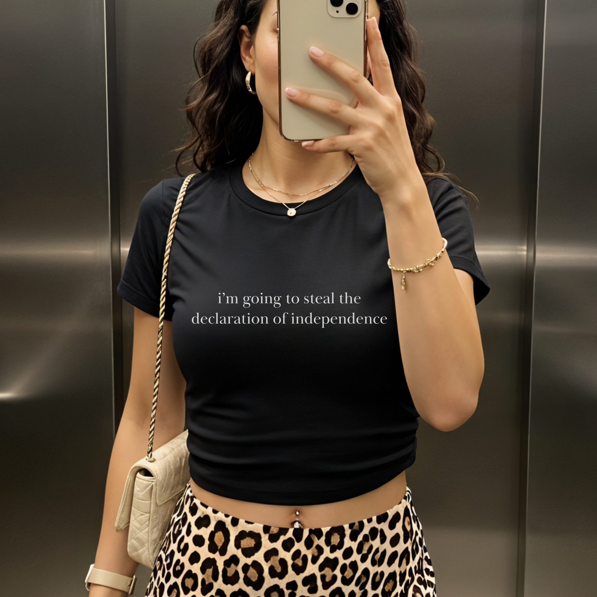 Shirtgeist National Treasure Baby Tee — alternate color