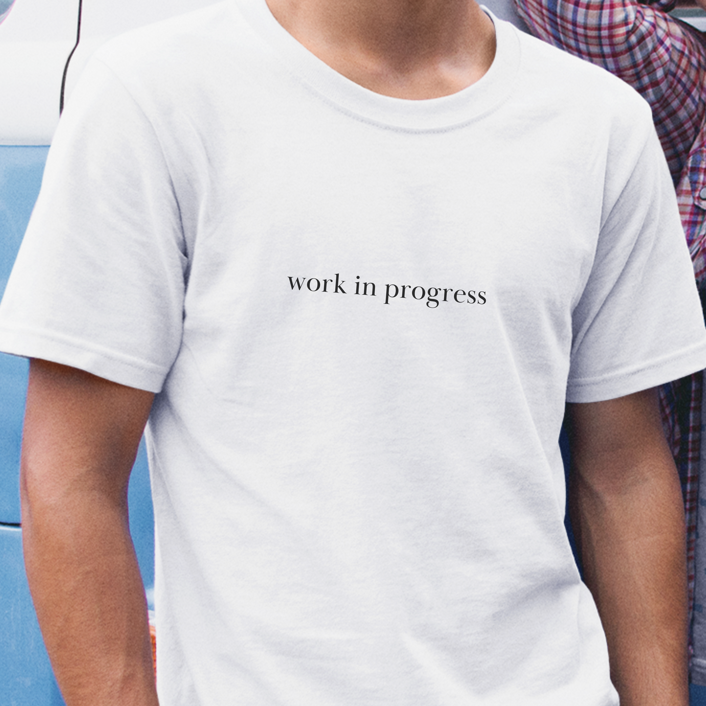 Shirtgeist Work in Progress Tee — flat lay