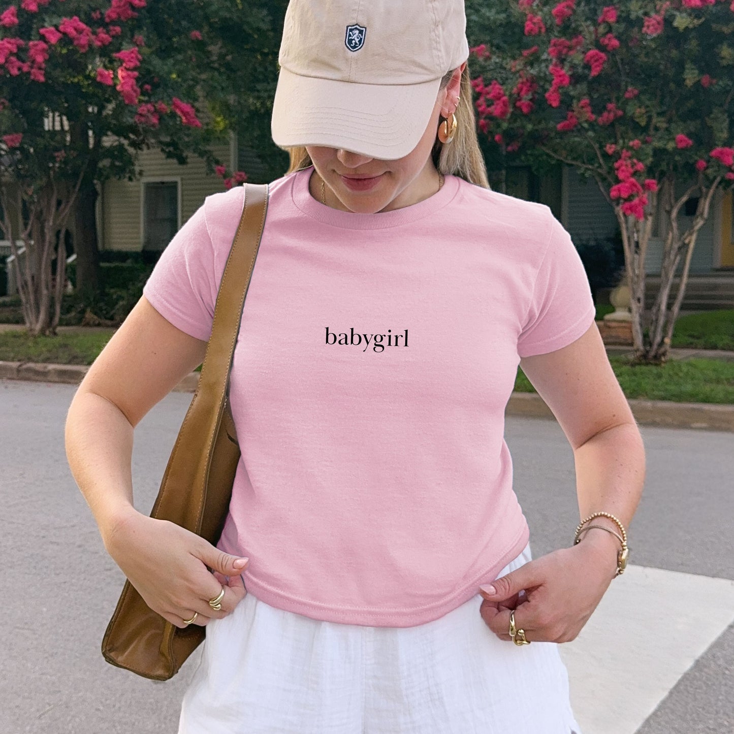 Shirtgeist Babygirl Baby Tee — flat lay