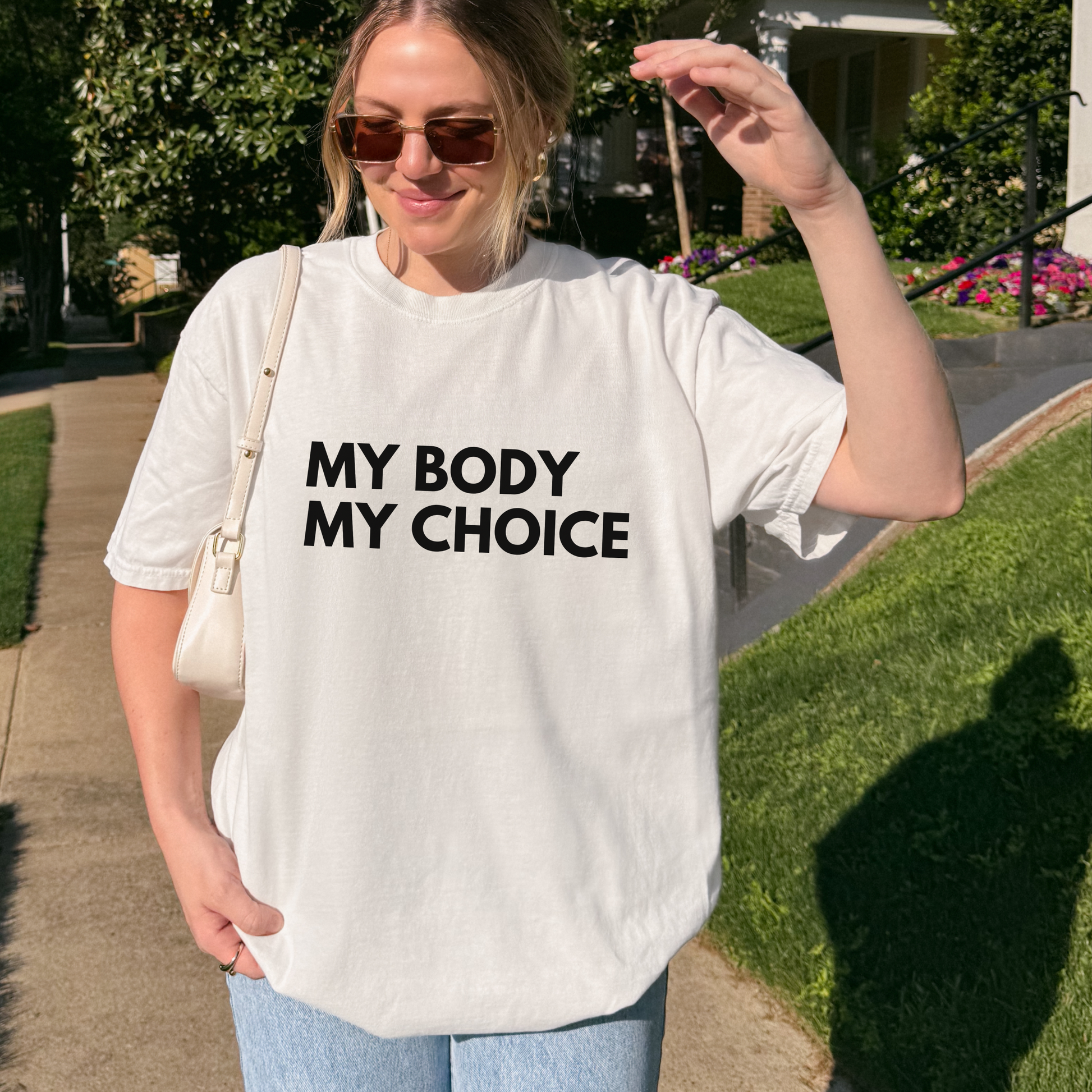 Shirtgeist My Body My Choice Shirt — front view on model