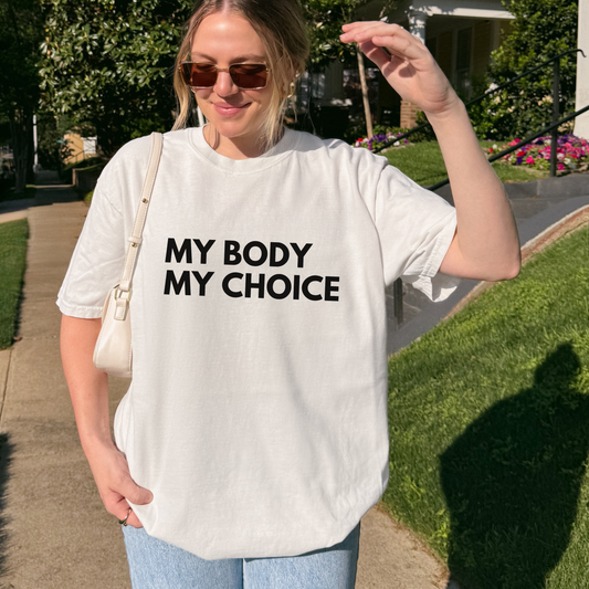 Shirtgeist My Body My Choice Shirt — front view on model