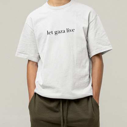 Shirtgeist Let Gaza Live Shirt — styled look
