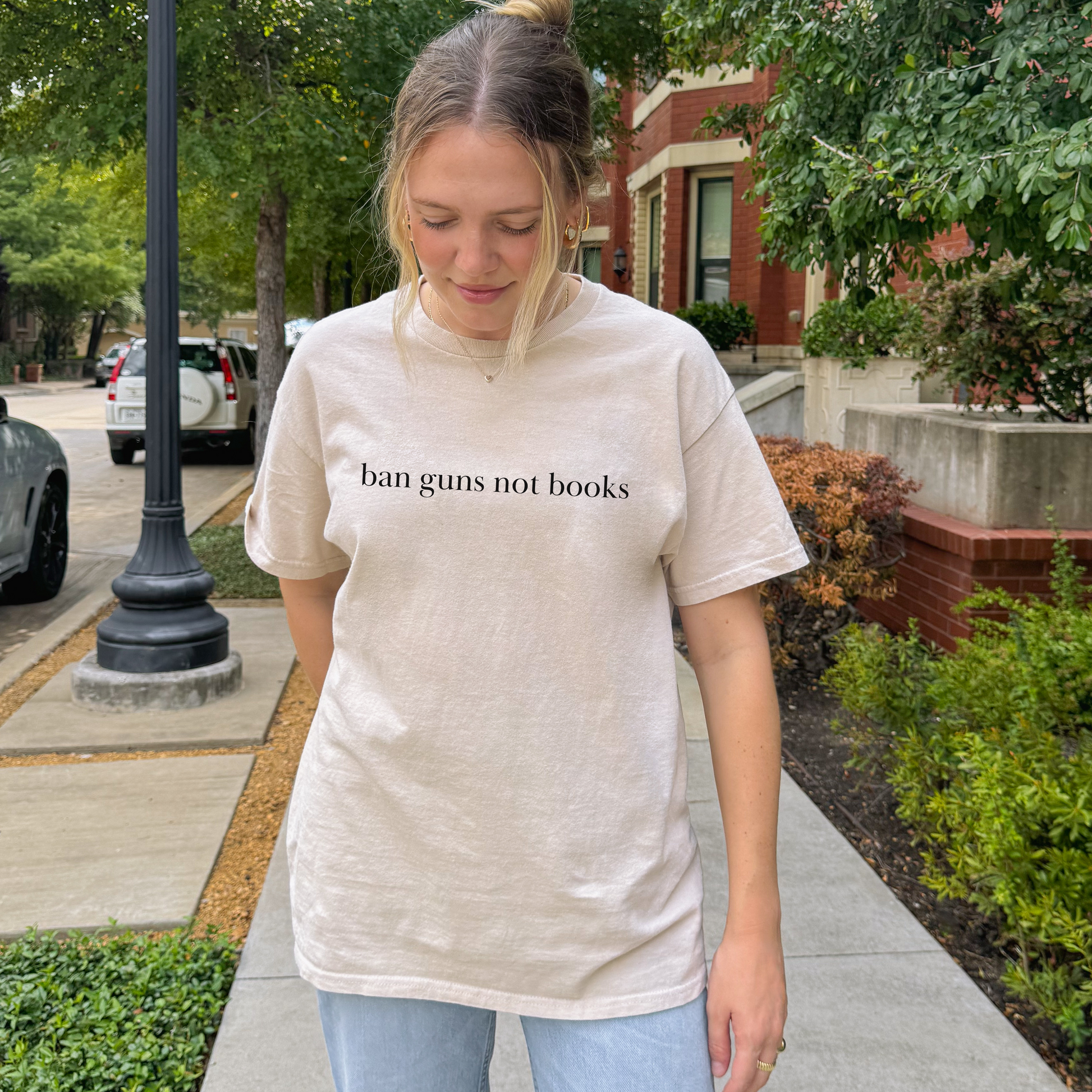 Shirtgeist Ban Guns Not Books Shirt — alternate color