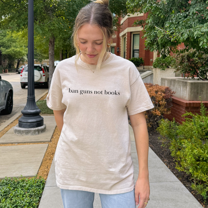 Shirtgeist Ban Guns Not Books Shirt — alternate color