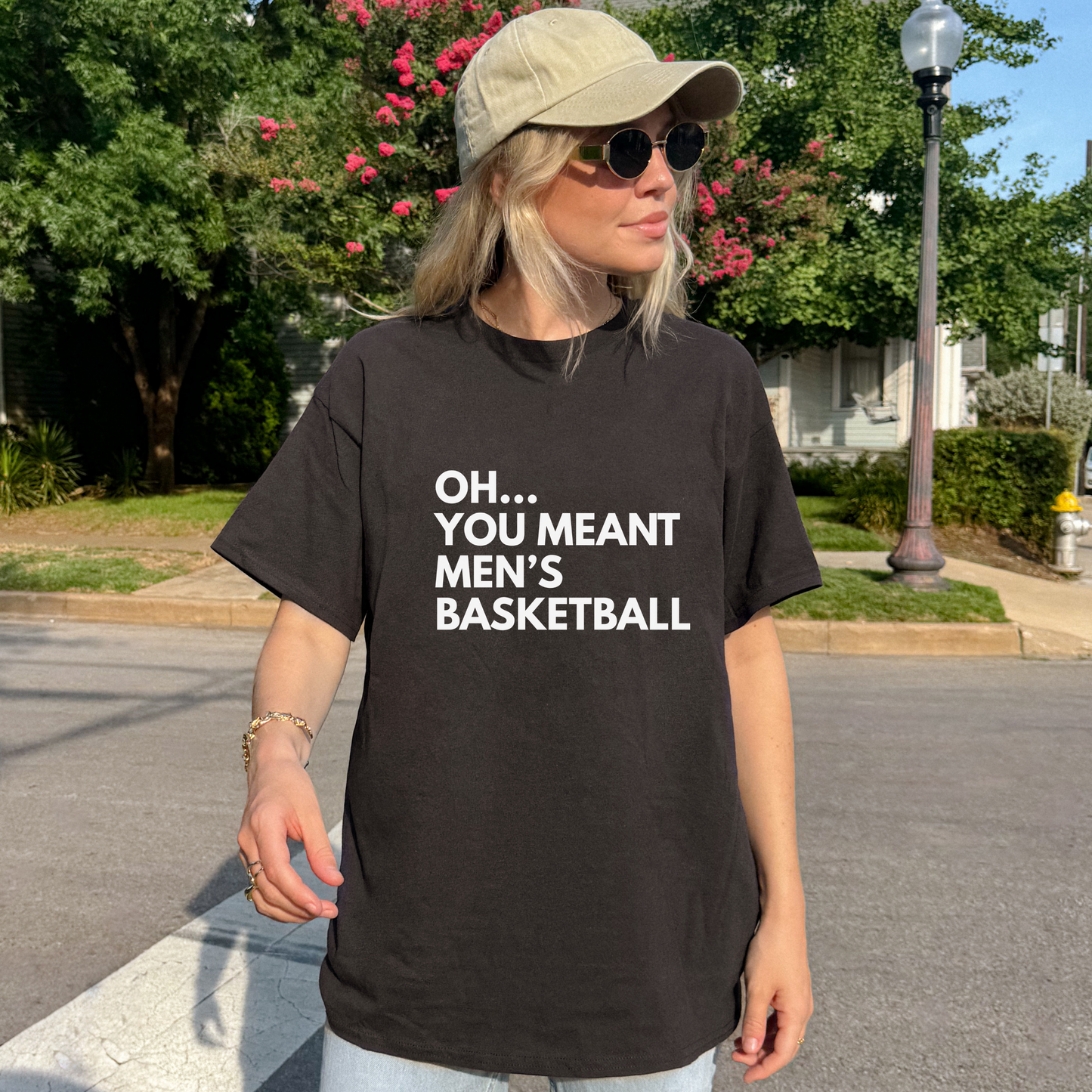 Shirtgeist Oh You Meant Men's Basketball Back Print Shirt