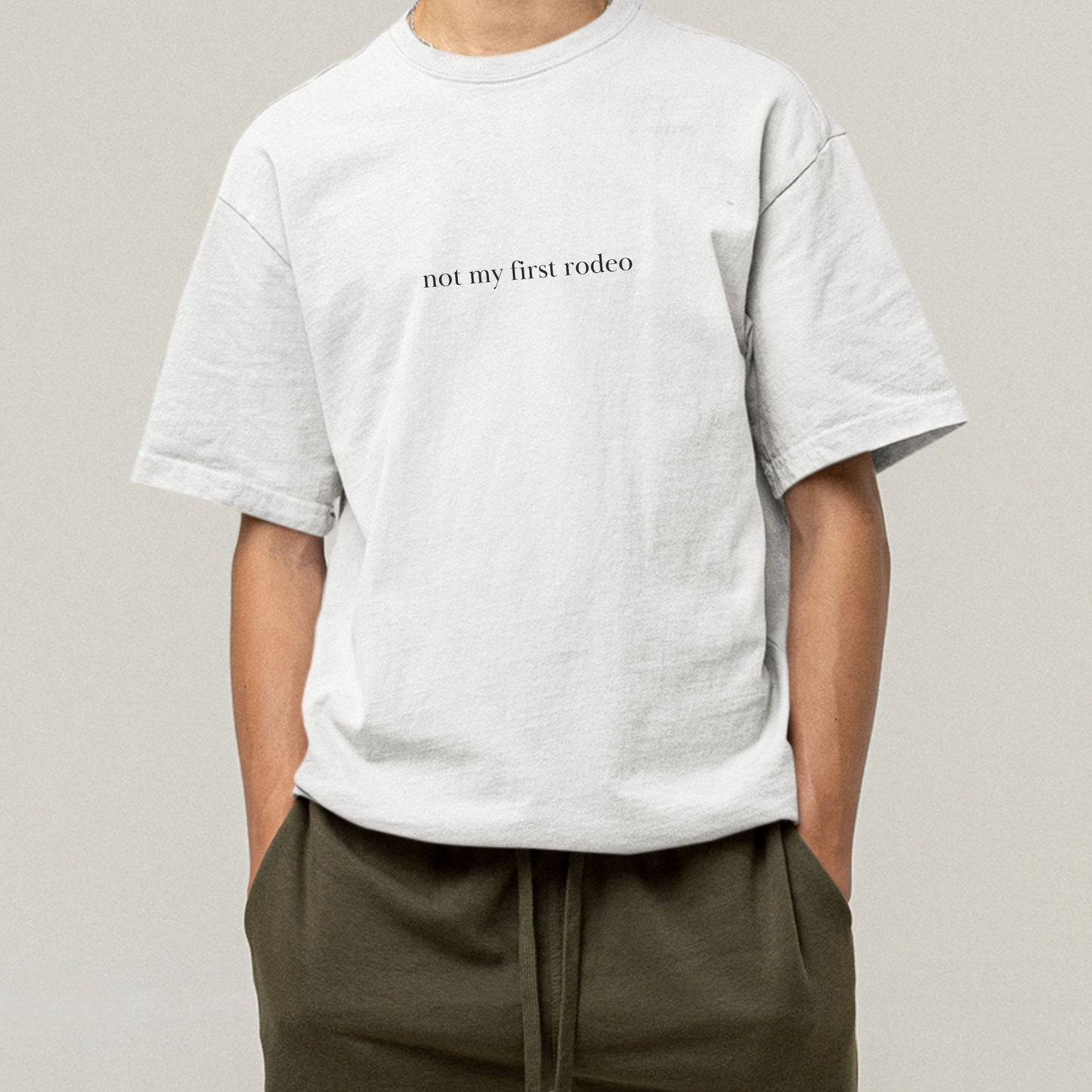 Shirtgeist Not My First Rodeo Shirt — size chart