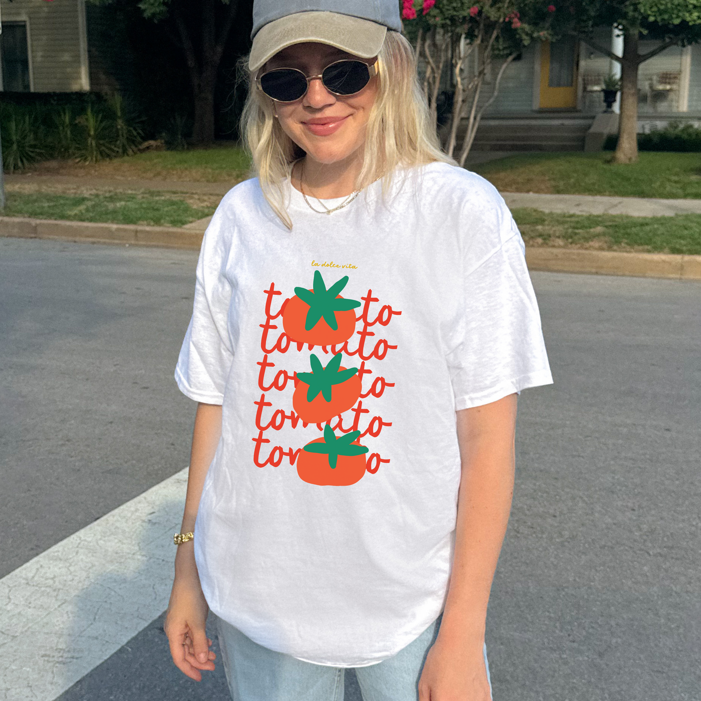 Shirtgeist Tomato Lover Shirt — styled look
