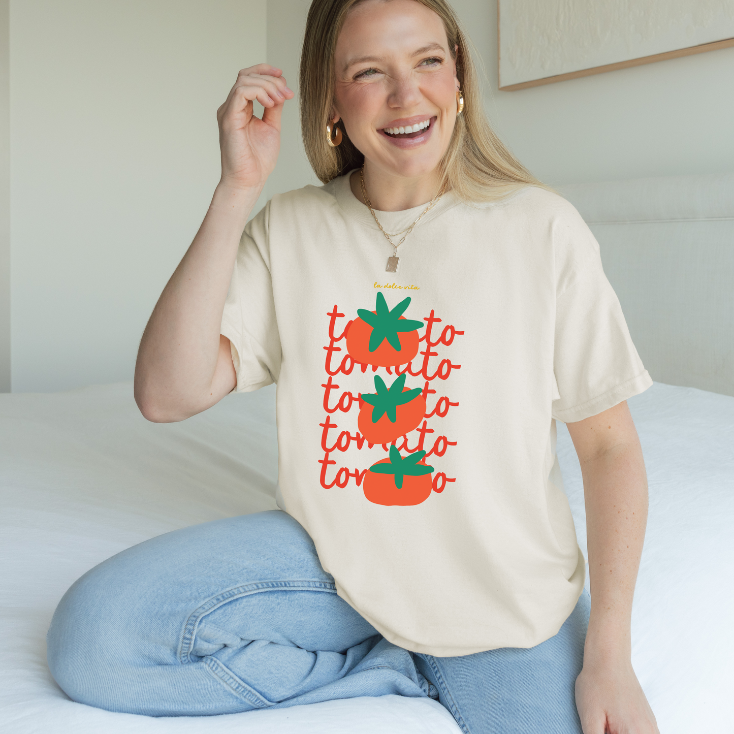 Shirtgeist Tomato Lover Shirt — flat lay