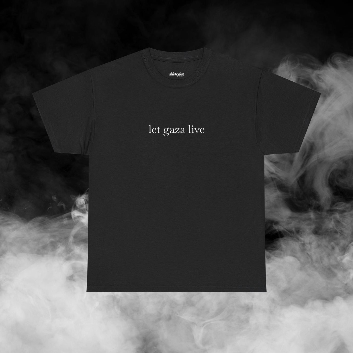 Shirtgeist Let Gaza Live Shirt — detail shot