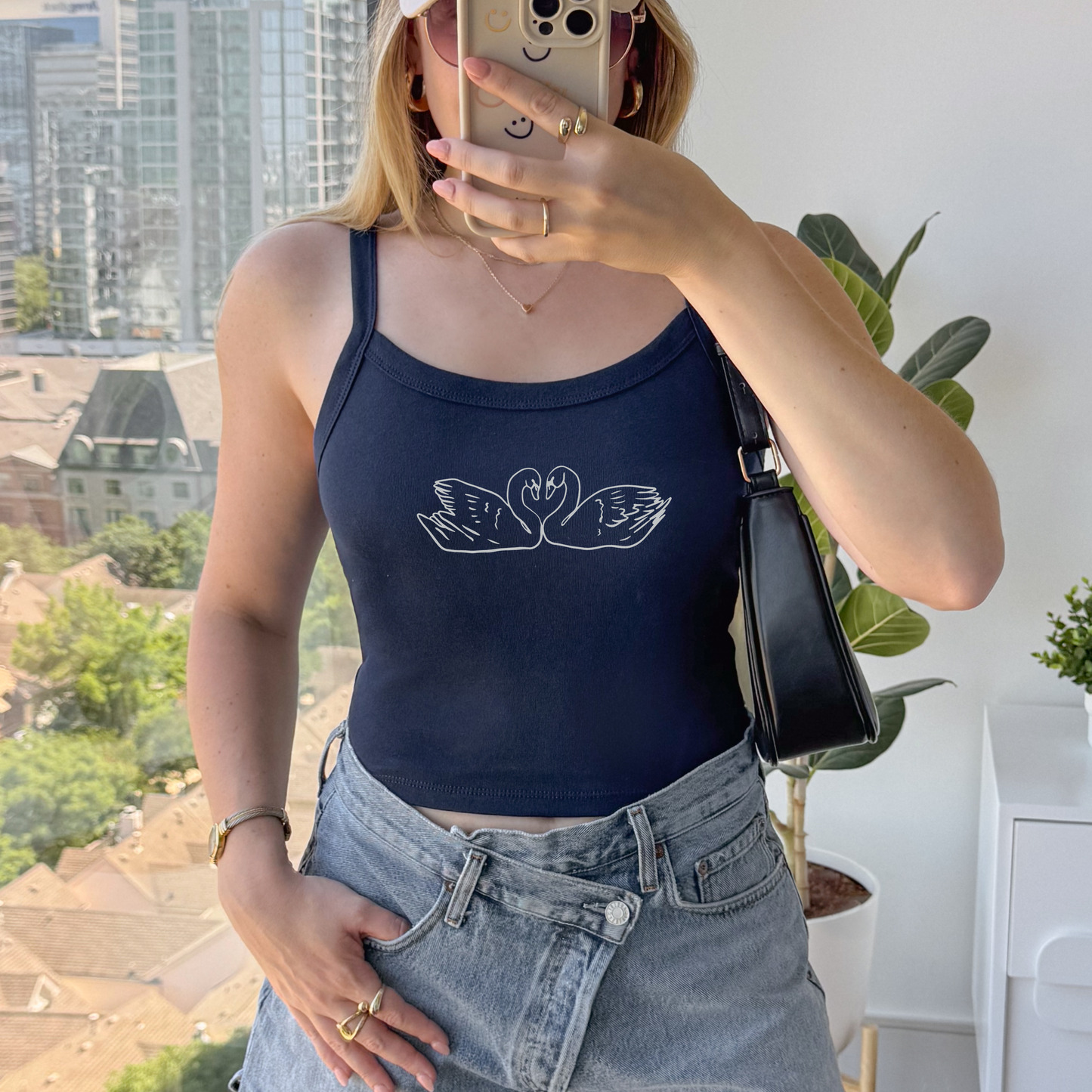 Swan Drawing Tank Top