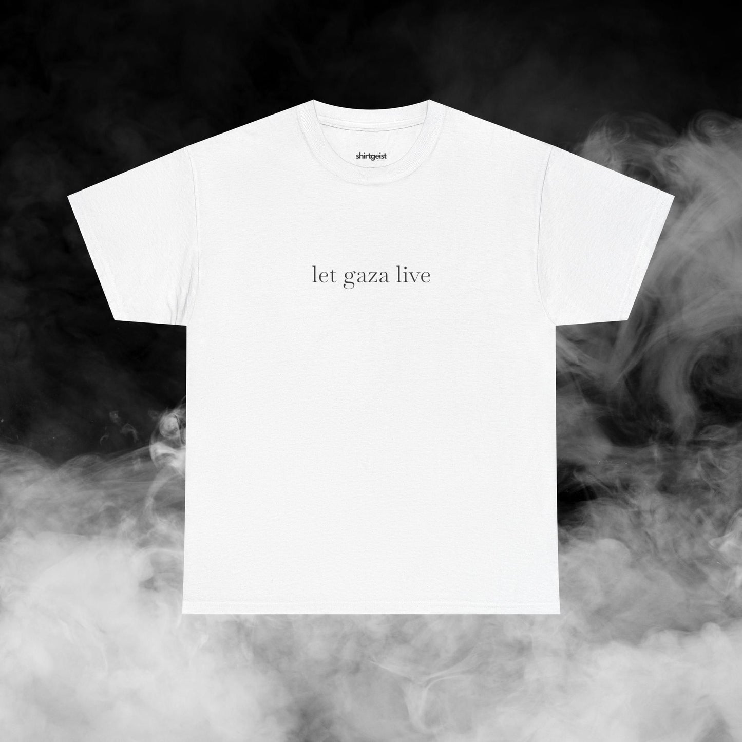 Shirtgeist Let Gaza Live Shirt — lifestyle photo